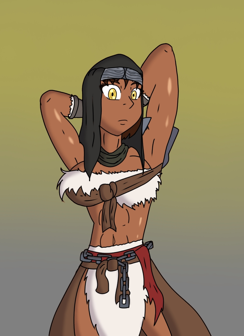 1girls 2022 abs armpits arms_behind_head big_breasts dark-skinned_female elden_ring female female_only fromsoftware nepheli_loux noclothesart