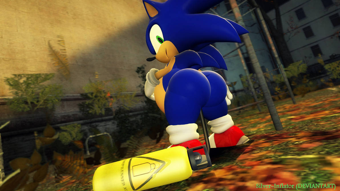 3d 3d_(artwork) ass butt helium_inflation helium_tank inflation looking_at_viewer looking_back silver-inflator sonic_the_hedgehog