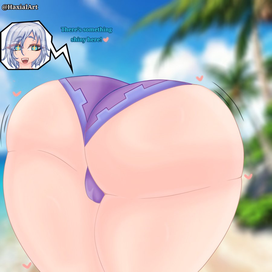 ass female grand_summoners haxial swimsuit valerie_(grand_summoners)