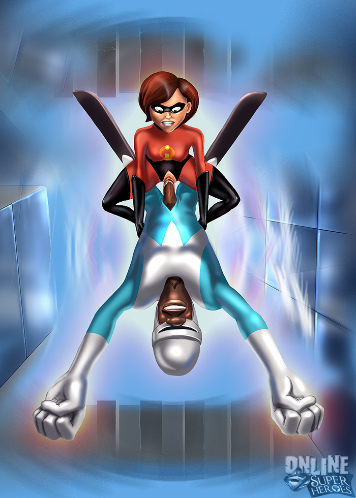 armwear cheating_wife clothing dark-skinned_male dark_skin disney elastigirl eyewear footwear frozone handwear helen_parr interracial legwear lucius_best mask online_superheroes penis pixar sex smooth_skin the_incredibles