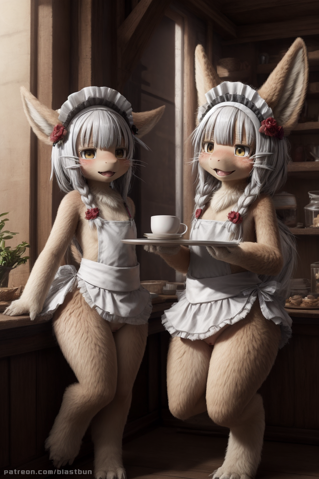 ai_generated blastbun furry made_in_abyss maid narehate nsfw twins