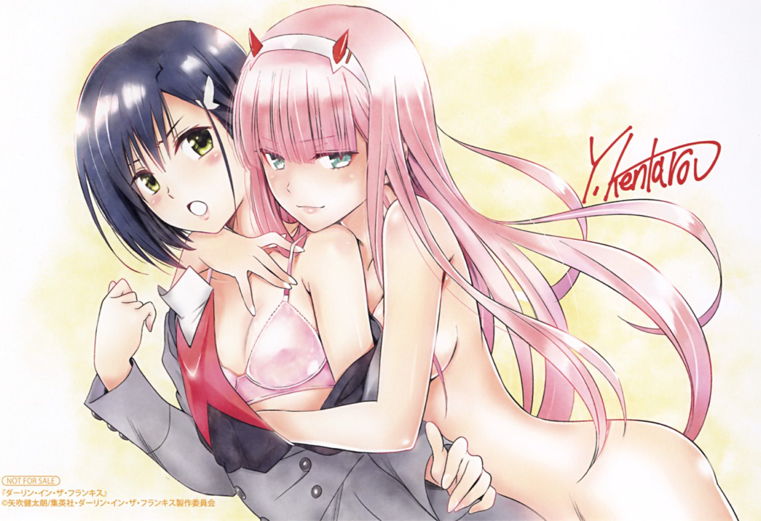 2girls, darling in the franxx, female, ichigo (darling in the franxx), multiple females, multiple girls, nude, tagme, undressing, yuri, zero two (darling in the franxx)