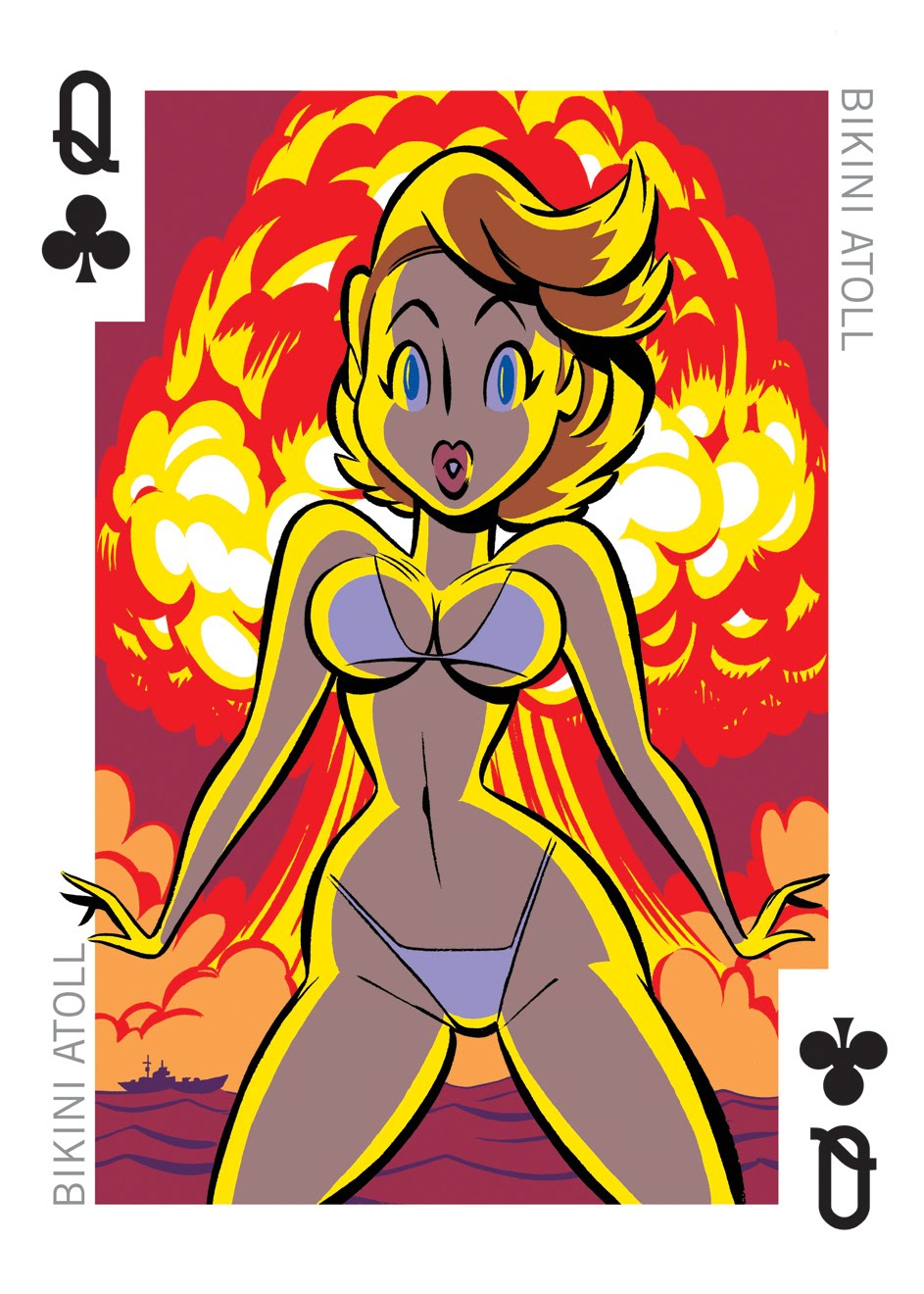 54_international_cuties bikini_atoll bill_presing explosion hourglass_figure nuclear_explosion pinup playing_card red_hair shocked