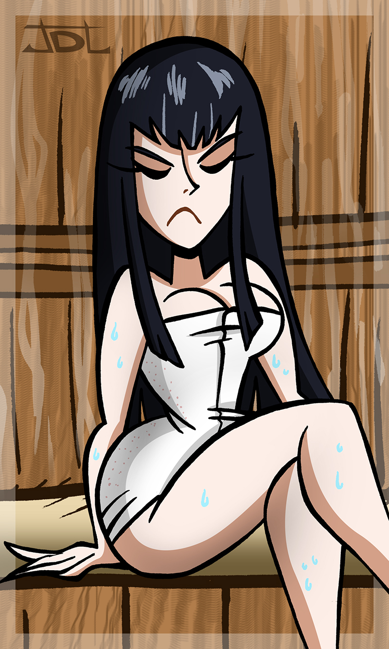 breasts closed_eyes female female_only javidluffy kill_la_kill kiryuuin_satsuki solo tagme