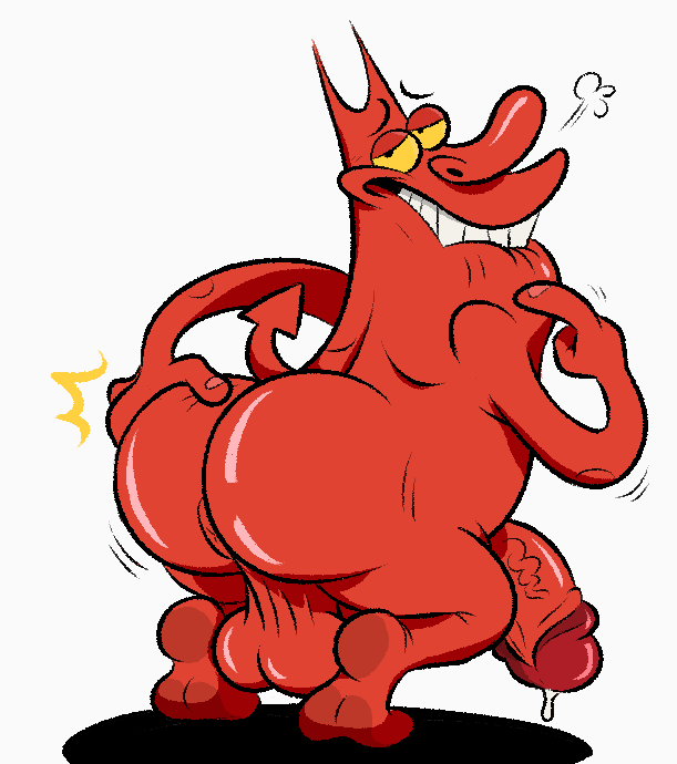 ass balls cow_and_chicken demon devil gay male male_focus male_only penis the-alfie-incorporated the_red_guy