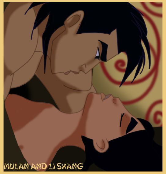 1boy 1girls asian canon_couple disney disney_princess dyb fa_mulan female human li_shang male mulan straight