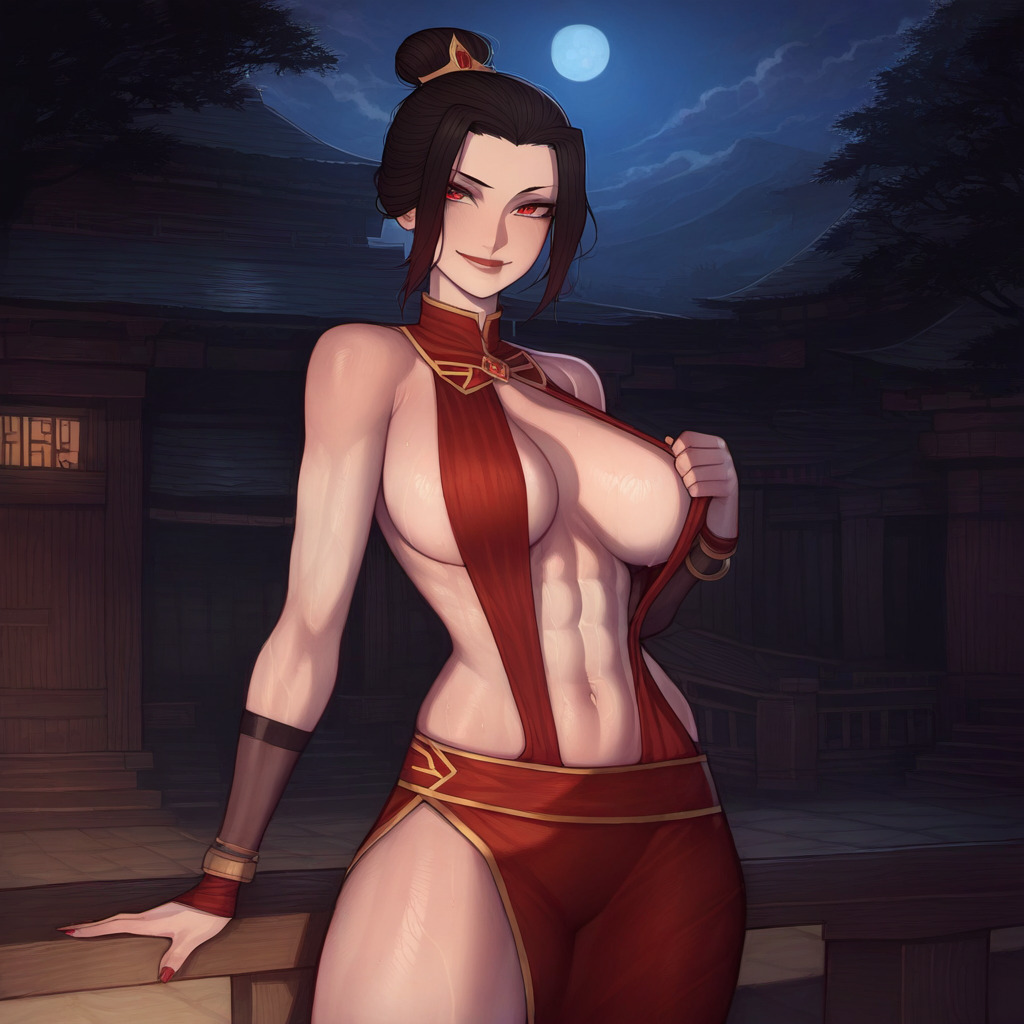 1girls, abs, ai generated, ass, avatar legends, avatar the last airbender, azula, big ass, big breasts, big butt, big nipples, big thighs, black hair, breasts, chinese clothes, cleavage, female, female focus, female only, fire nation, huge ass, huge breasts, huge butt, huge nipples, huge thighs, mommy, muscular, muscular female, nickelodeon, red eyes, sweat, thick thighs, thighs, wanuze, white body, white skin