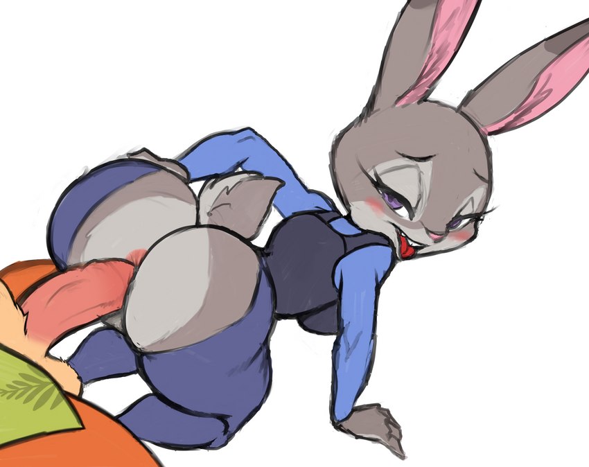 anal, anal sex, anthro, anus, ass, balls, big ass, big breasts, big butt, blush, breasts, clothed, clothed sex, clothing, colored, disney, duo, edit, female, female penetrated, from behind position, hi res, holding butt, judy hopps, lagomorph, large ass, larger male, leporid, looking back, male, male penetrating, male penetrating female, male/female, mammal, nick wilde, penetration, penis, rabbit, sex, simple background, size difference, smaller female, smaller penetrated, testicles, thecon, thick thighs, topwear, vest, white background, zootopia