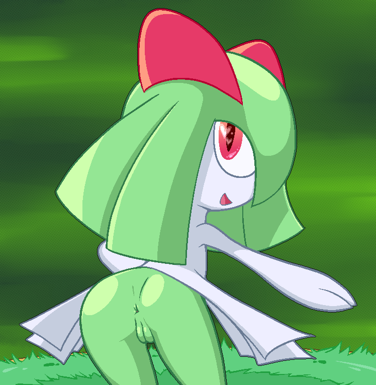 1girls anus ass female female_only kirlia looking_at_viewer looking_back nintendo open_mouth pokémon_(species) pokemon pokemon_(species) presenting pussy solo thanu