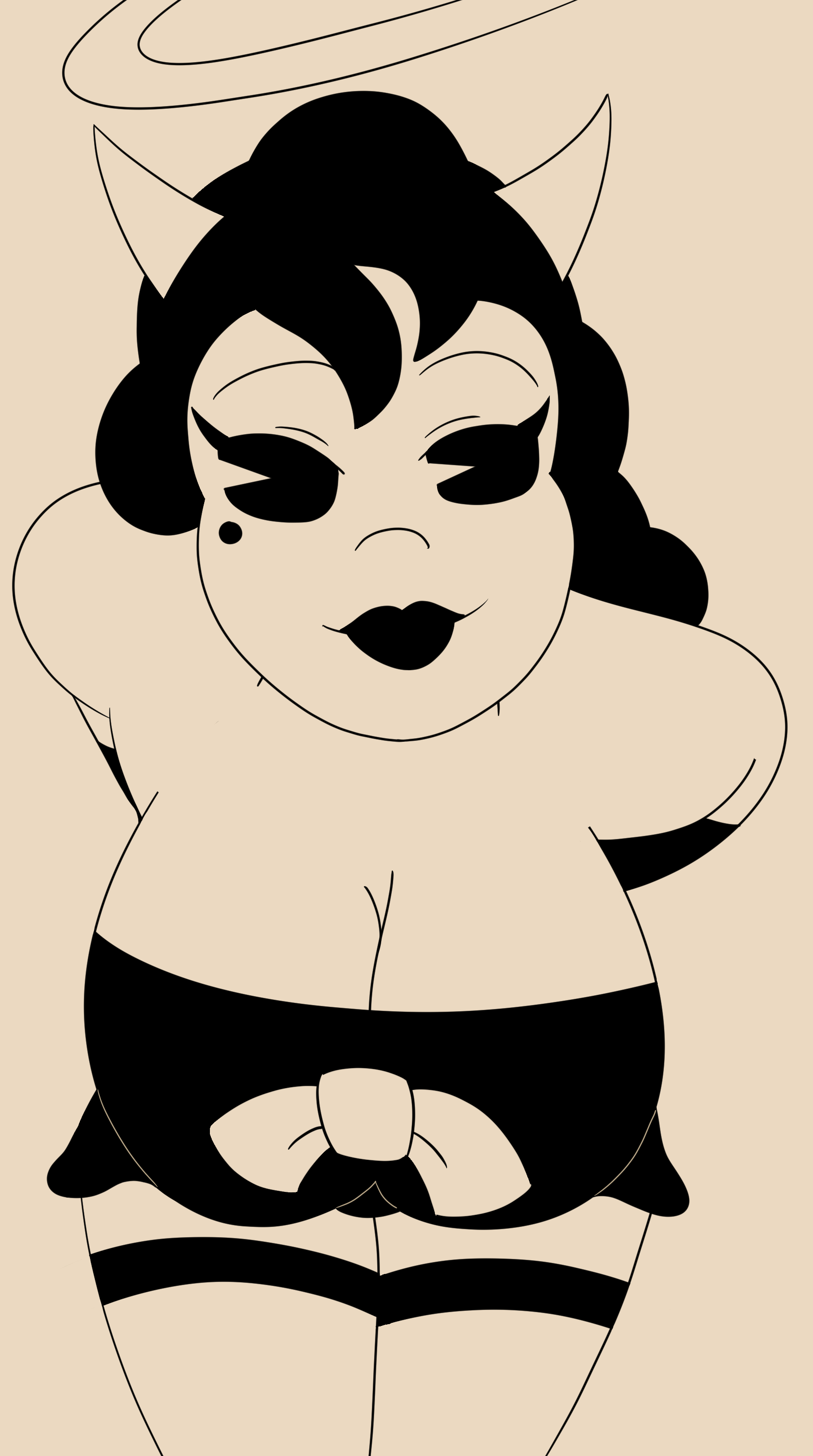 1girls, alice angel, angel, beanontoast, bendy and the ink machine, big breasts, breasts, clothing, dress, female
