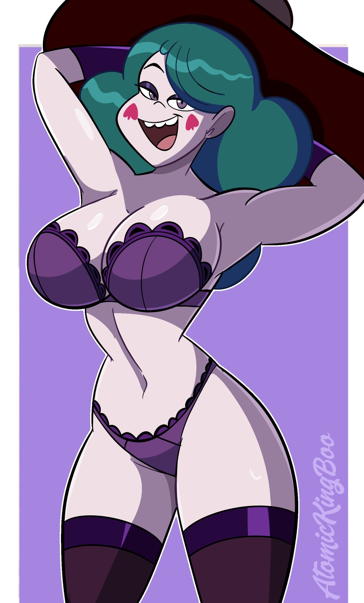 atomickingboo eclipsa_butterfly female lingerie solo star_vs_the_forces_of_evil white_skin