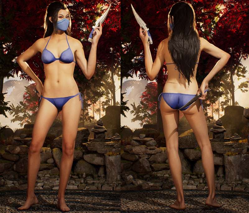 3d abs asian asian_female big_ass bikini bikini_bottom bikini_top kitana kitana_(new_era) mask mod mortal_kombat mortal_kombat_1_(2023) netherrealm_studios segadormods thong tiny_bikini