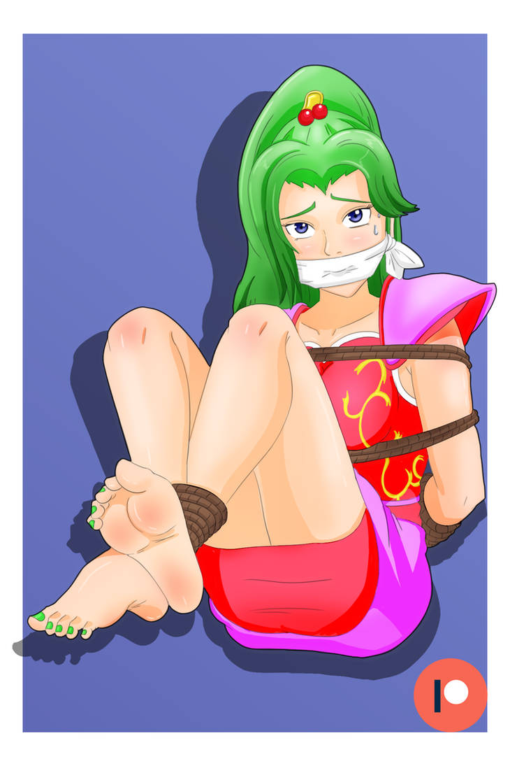 aviarrus bondage character_request feet gag green_toenails toenail_polish