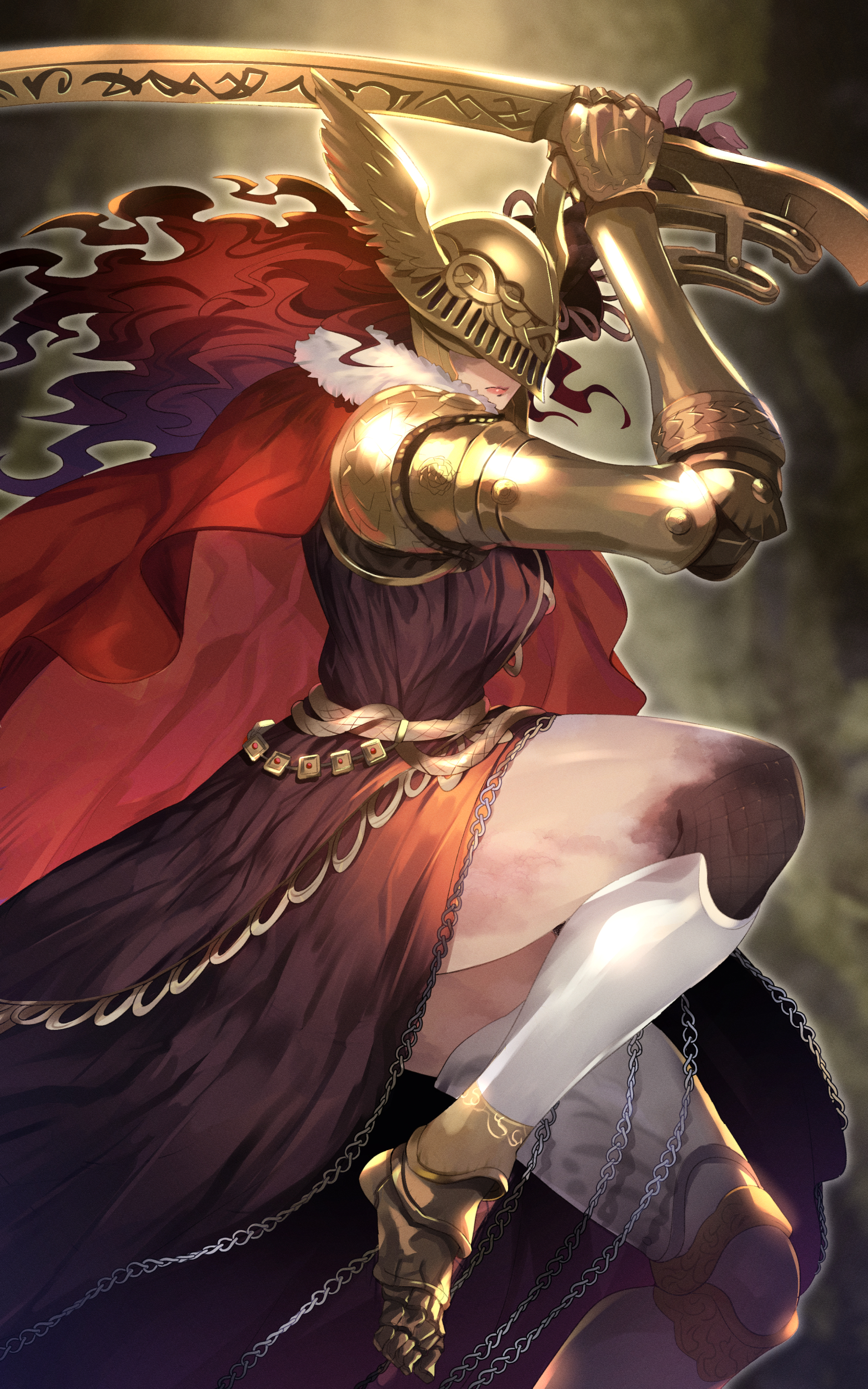 1girls, clothing, elden ring, feet, female, female only, fromsoftware, malenia blade of miquella, prosthetic, red hair, solo, solo female, thick thighs, tomoyohi, updress, upskirt