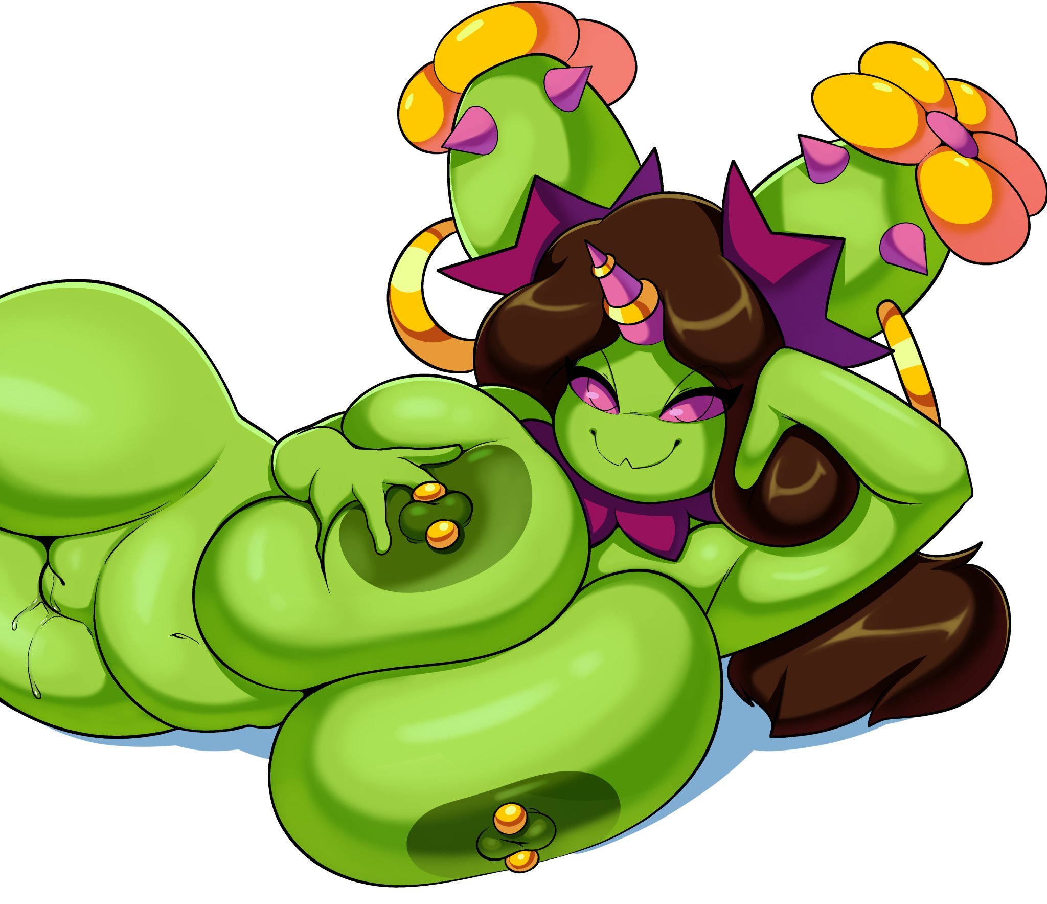 big breasts, breasts, chiquita (lexoastonov), dongitos, female, maractus, no humans, pokémon (species), pokemon, pokemon (species)