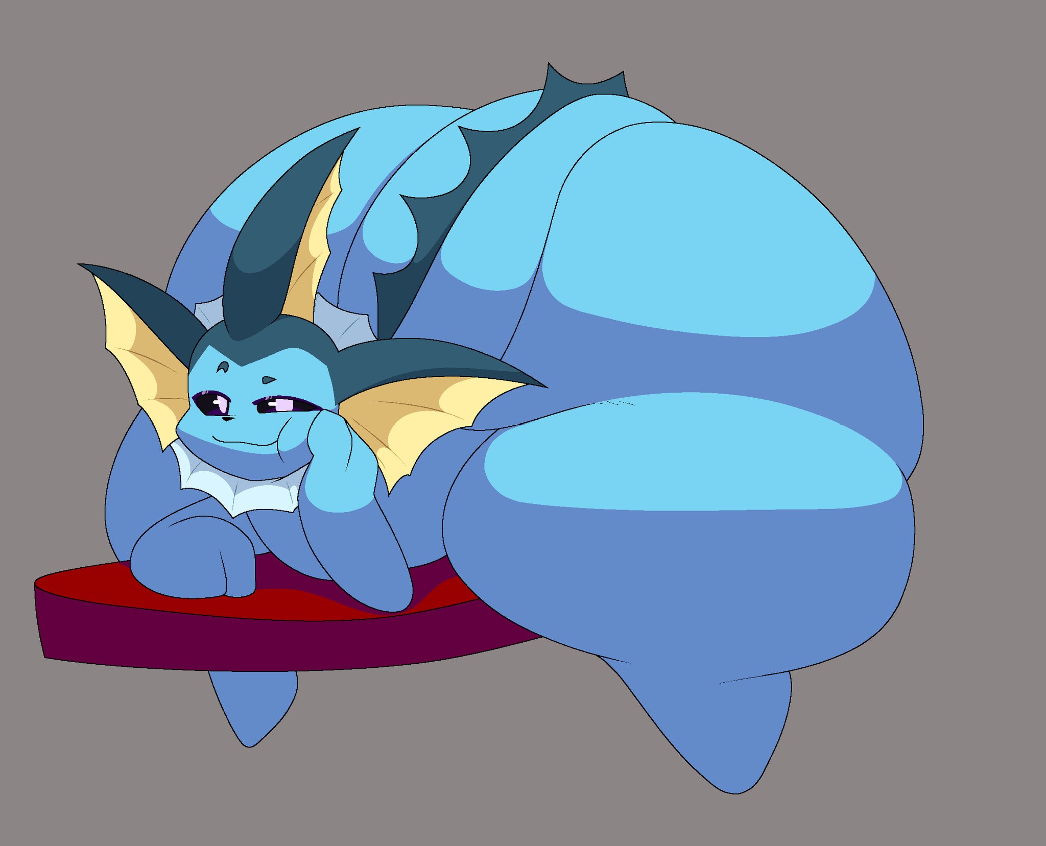 ass, big ass, chip at night, eeveelution, meat wall (body type), pokémon (species), pokemon, pokemon (species), tagme, vaporeon, xytora
