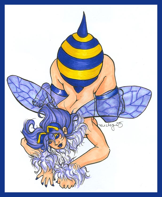 darkstalkers nickyflamingo q-bee stockings tagme