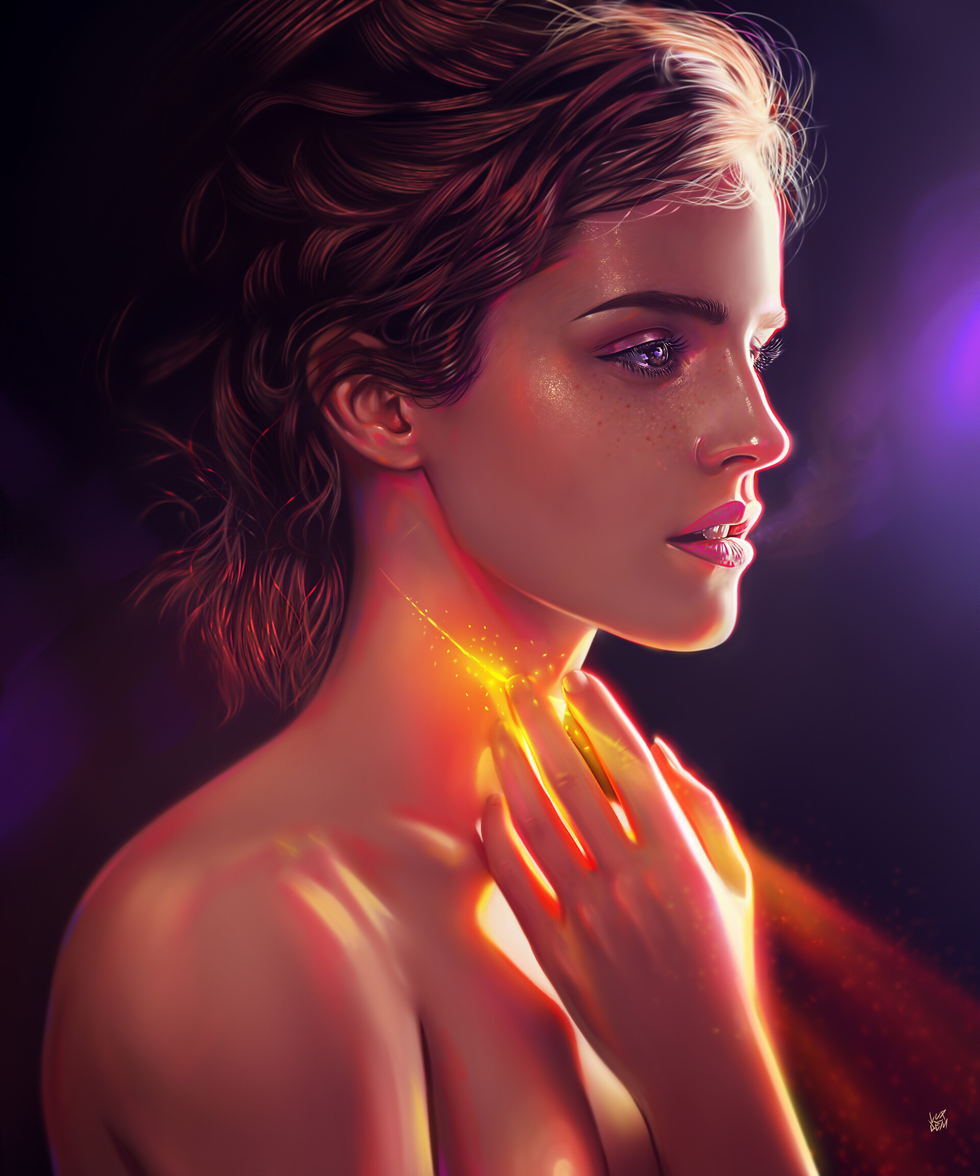 1girls, actress, breasts, celebrity, emma watson, female, female only, freckles, from side, naked, nude, real person, realistic, shirtless, tagme, topless, yasar vurdem