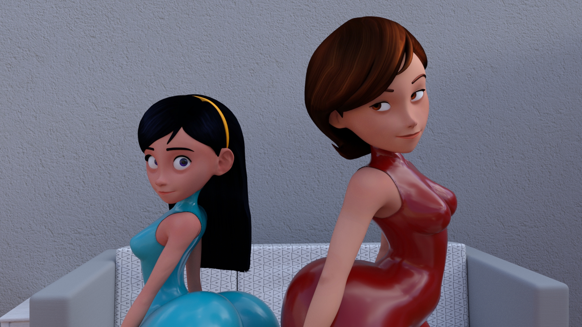 2girls, 3d, ass, big ass, big thighs, breasts, brown eyes, brown hair, chest, curvaceous, curvy, curvy figure, digital media (artwork), disney, elastigirl, enormous ass, fat ass, female, female focus, gigantic ass, hazel eyes, helen parr, hero, heroine, hips, hourglass figure, huge ass, huge thighs, human, hyper ass, large ass, large thighs, legs, light skin, light-skinned female, massive ass, mature, mature female, milf, mother and daughter, pixar, slim waist, snakeish, the incredibles, thick, thick hips, thick legs, thick thighs, thighs, violet parr, viperarcane, voluptuous, waist, wide hips, wide thighs