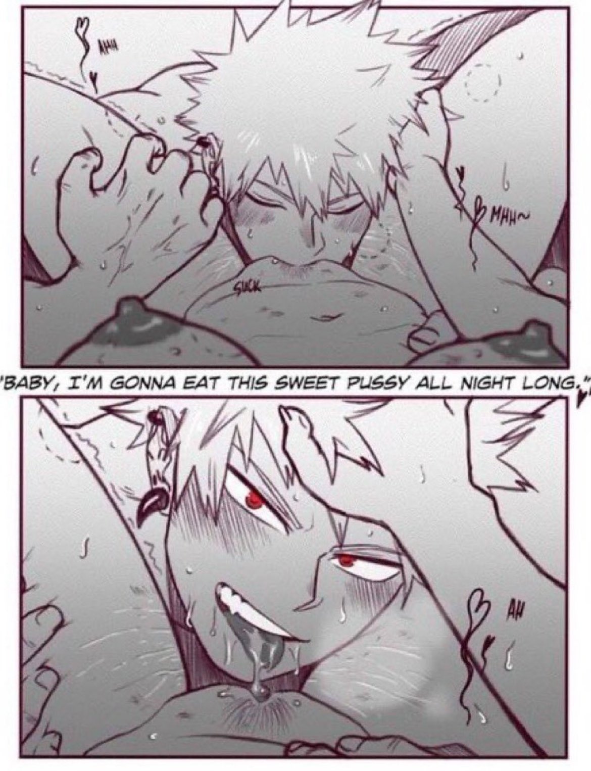 1boy 1boy1girl 1girls big_breasts bite_mark black_and_white blonde_hair blonde_hair_male blush breasts cunnilingus devouring_pussy ear_piercing earrings female hand_on_head katsuki_bakugou legs_apart legs_held_open licking_pussy messy my_hero_academia nipples oral oral_sex orgasm piercing pubic_hair pussy pussy_hair pussy_juice pussy_juice_drip pussy_juice_trail pussy_lips pussy_peek red_eyes saliva saliva_string saliva_trail spiky_hair tongue tongue_out unknown_female unseen_character unseen_female_face unshaved_pussyrn