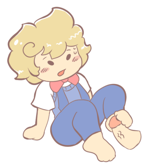 2024 2boys bear_(game) blonde_hair blush blush_lines bowtie clothed clothing color colored feet foot_fetish foot_on_penis footjob fritz_mcmaster_(bear) gay grossthing_(artist) i_need_special_guest_r34 male male_focus male_foot_fetish male_only overalls pastel_colors penis red_bowtie roblox roblox_game skinny soft_color sweat sweatdrop sweating