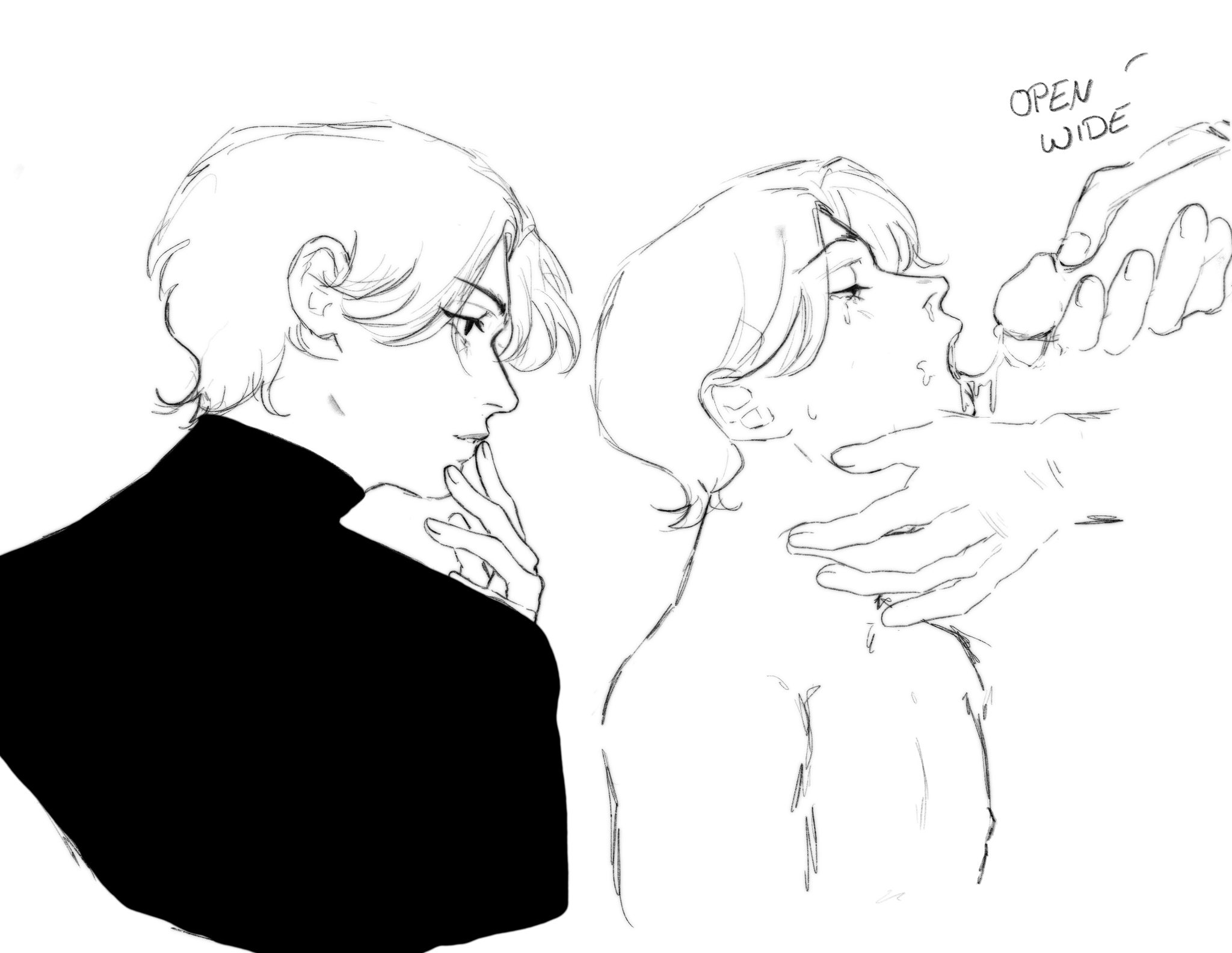 2022, 2boys, black and white, chbvnny, cum, gay, johan liebert, male, male only, male/male, monster (manga), penis, yaoi