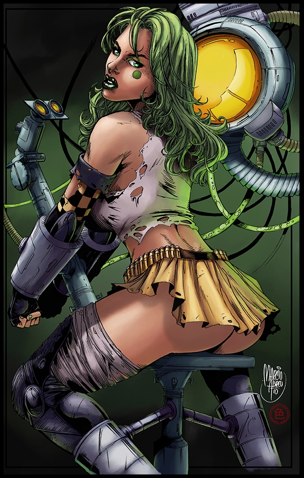 1girls android aphrodite_ix big_ass female green_hair image_comics logicfun long_hair marcio_abreu robot_girl solo tagme top_cow