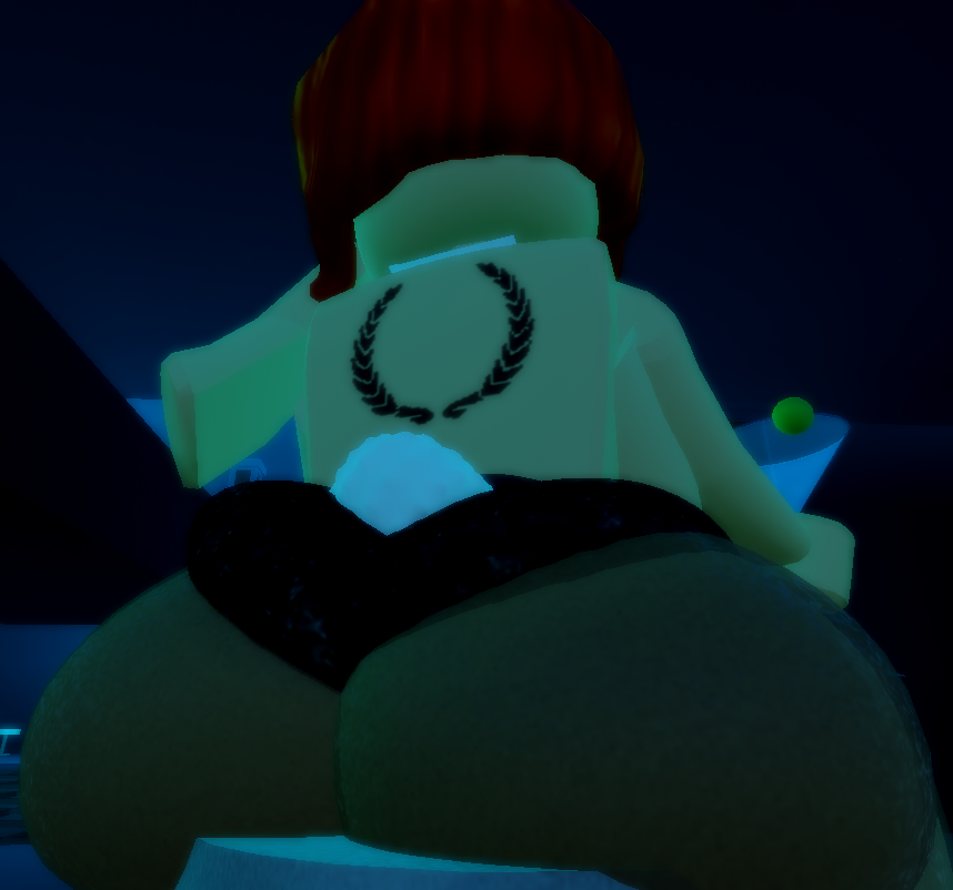 3d, acorn hair, ass, ass focus, big ass, bunny girl, female, ginger, lefmy, roblox, robloxian, self upload, source request, tagme, tattoo