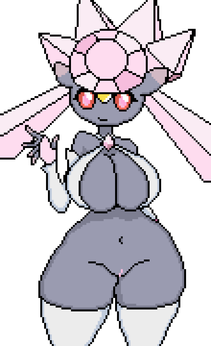 diancie hourglass_figure huge_ass huge_breasts huge_hips huge_thighs kingcroc no_nipples pixel_art pokémon_(species) pokemon pussy revealing_clothes shortstack smiling_at_viewer stockings tagme thick_thighs transparent_background wide_hips