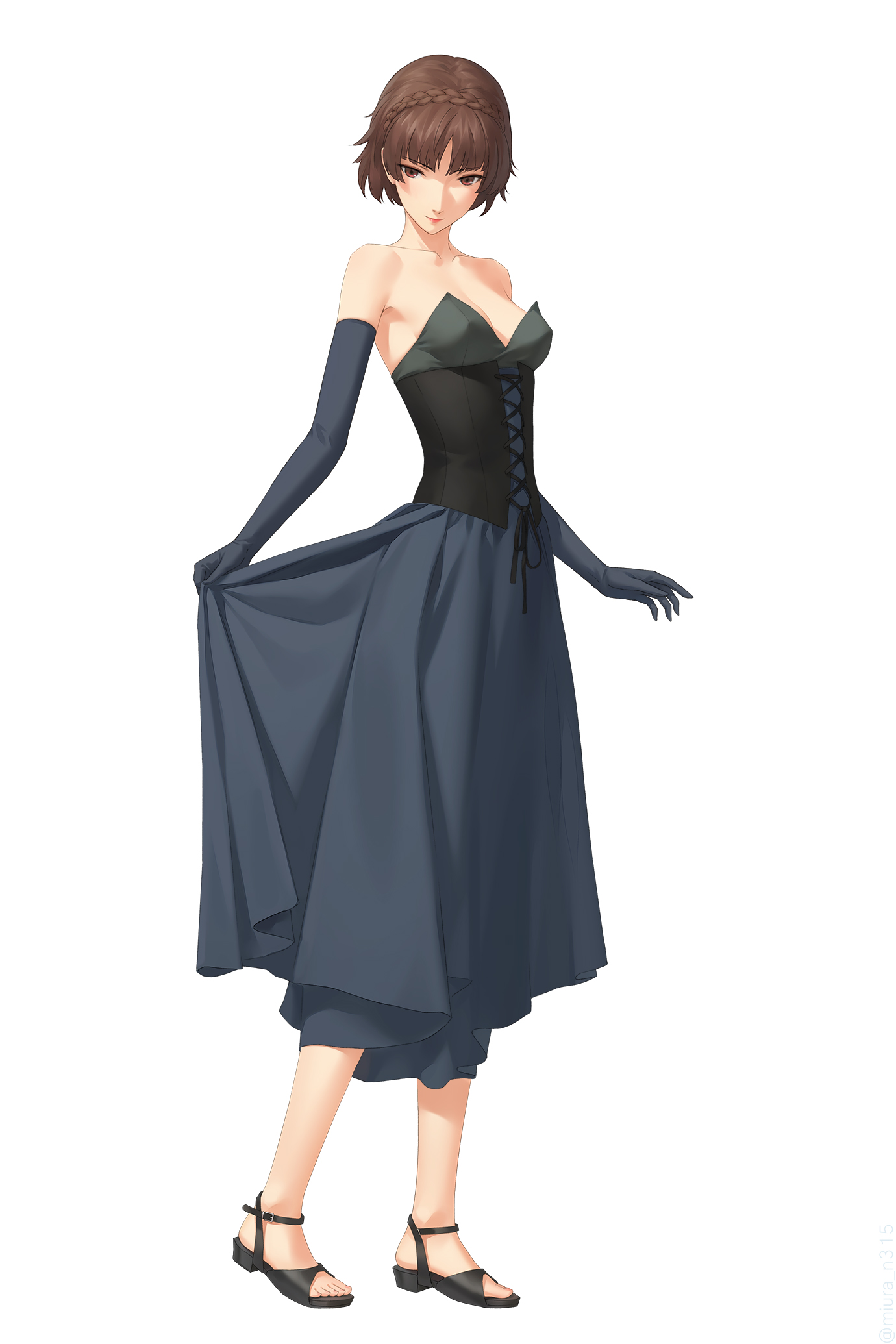 alternate costume, atlus, breasts, female, female only, looking at viewer, makoto niijima, miura-n315, persona, persona 5, solo, tagme