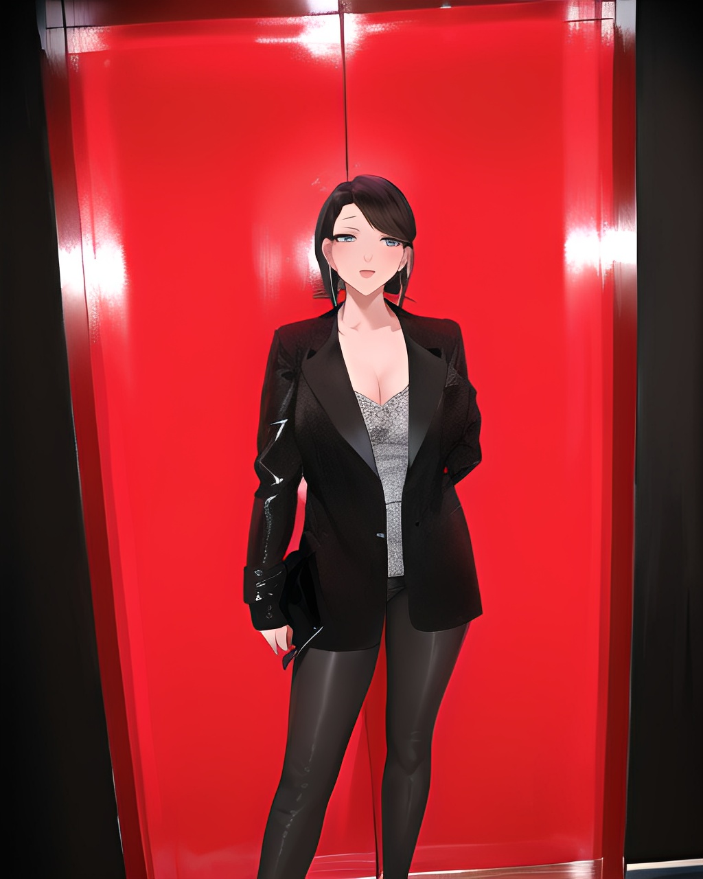 ai_generated french hitwoman hotel hotpants office_clothing office_lady