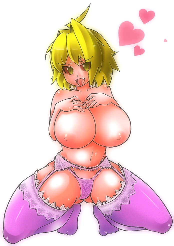 00s ahoge arcueid_brunestud ato_(bfj315) blonde_hair blush body_blush breasts cleavage colored_sclera female full-face_blush garter_belt garter_straps heart huge_breasts kneeling lace lace-trimmed_panties lace_trim melty_blood nipples oerba_yun_fang open_mouth panties pink_panties pink_thighhighs red_arcueid red_sclera solo spread_legs sweat thick_thighs thighhighs thighs tongue tongue_out topless tsukihime underwear underwear_only yellow_eyes