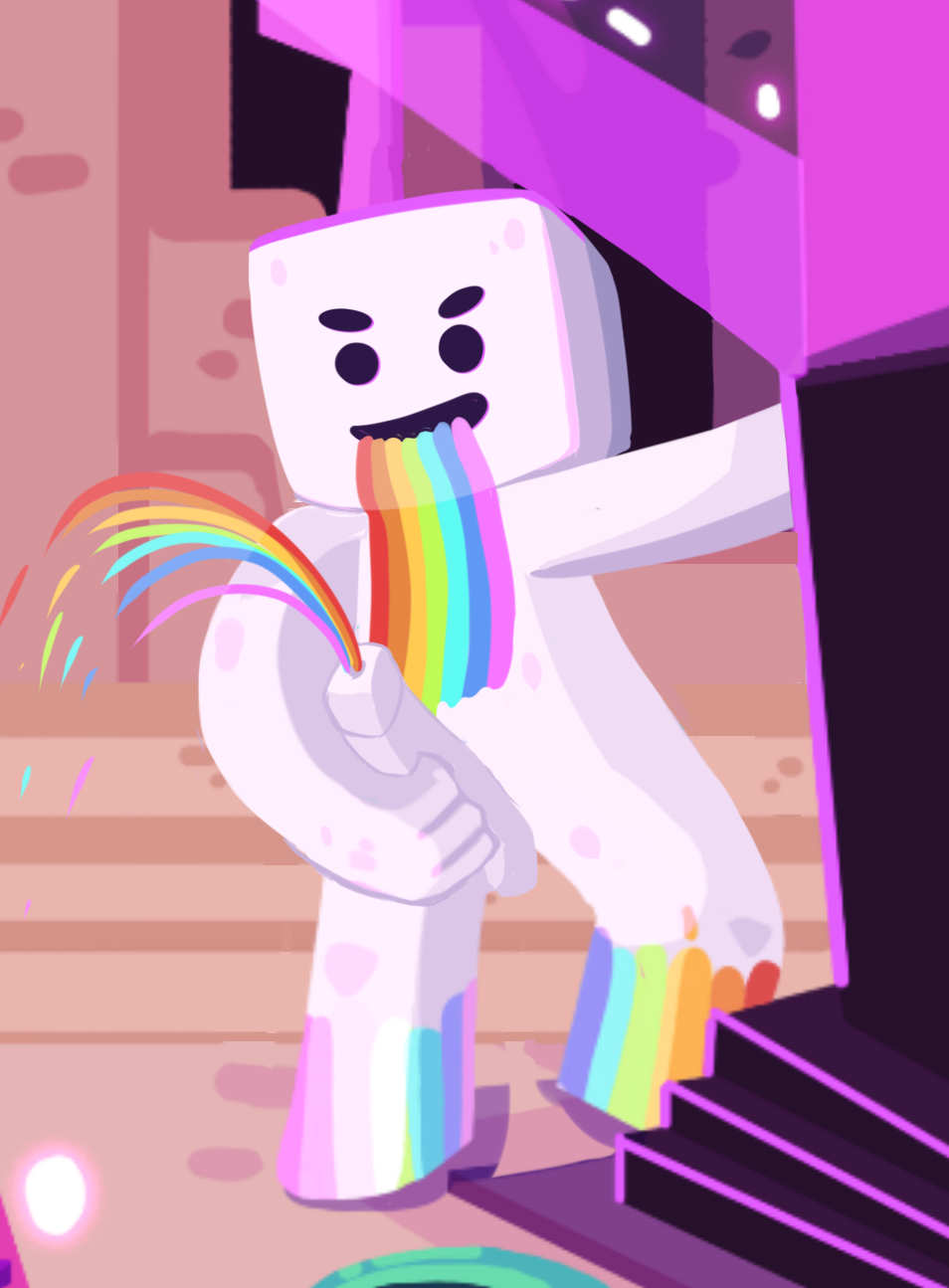 hypixel hypixel_skyblock male male_only minecraft minikloon rainbow_cum tagme