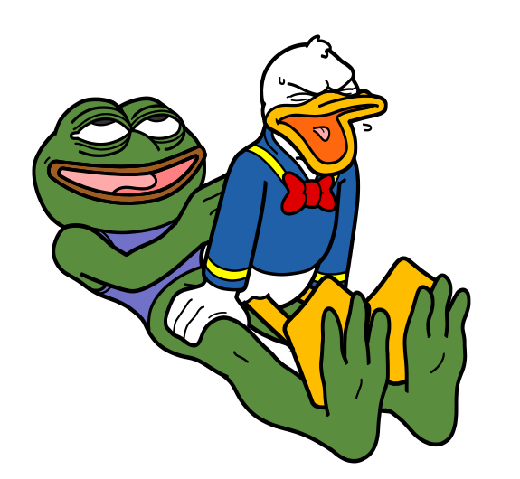 ahe_gao amphibian anatid anseriform artist_name avian bird character_name copyright_name disney donald_duck duck feels_good_man feral frog gay green_skin male male/male male_only meme pepe_the_frog sex sunblock_(artist)