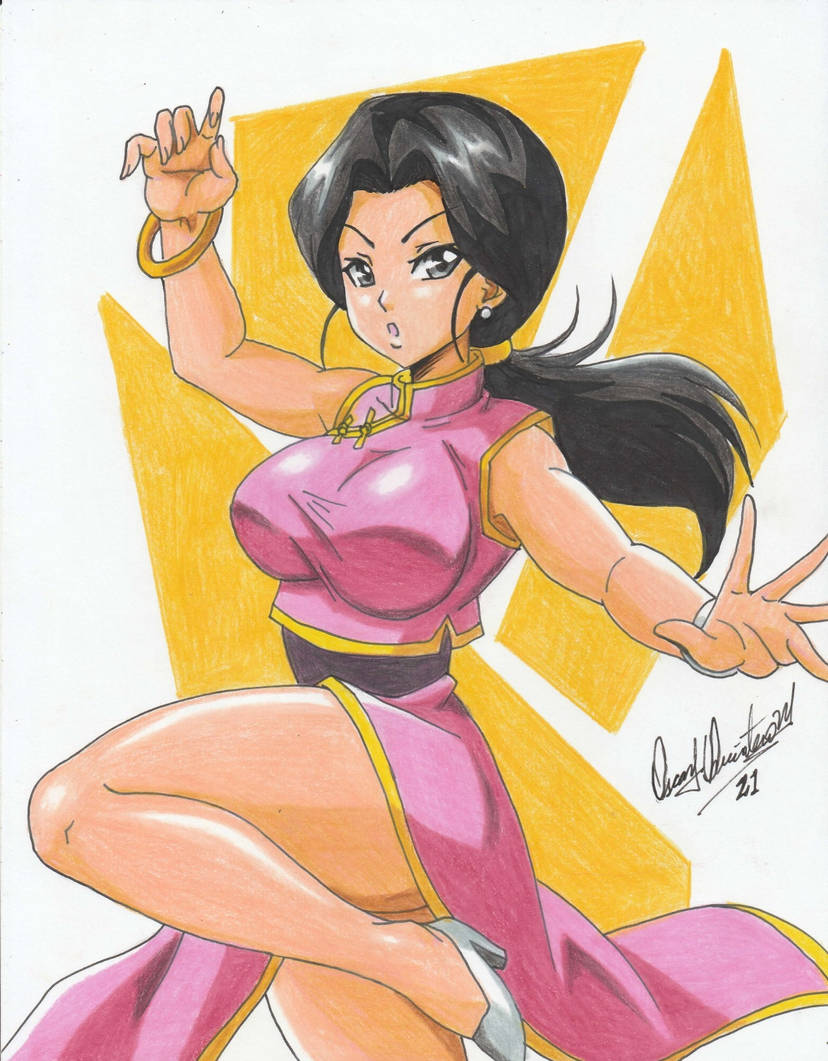 1female 1girls 2021 :o artist_name artist_signature asian asian_clothing asian_female big_breasts black_eyes black_hair black_ponytail breasts chichi chichi_(end_of_dbz) chinese_dress clothed clothed_female clothes clothing commission commission_art dcb2art dragon_ball dragon_ball_z female female_focus female_human female_only female_solo gold_bracelet martial_arts martial_arts_pose martial_arts_uniform milf pencil_(artwork) pink_dress ponytail ravern_clouk sharp_fingernails shiny shiny_body shiny_breasts shiny_clothes shiny_hair shiny_skin shiny_thighs solo solo_female solo_focus thick thick_ass thick_body thick_breasts thick_hips thick_legs thick_lips thick_thighs thighs traditional_art watermark white_bracelet white_earrings white_heels white_shoes