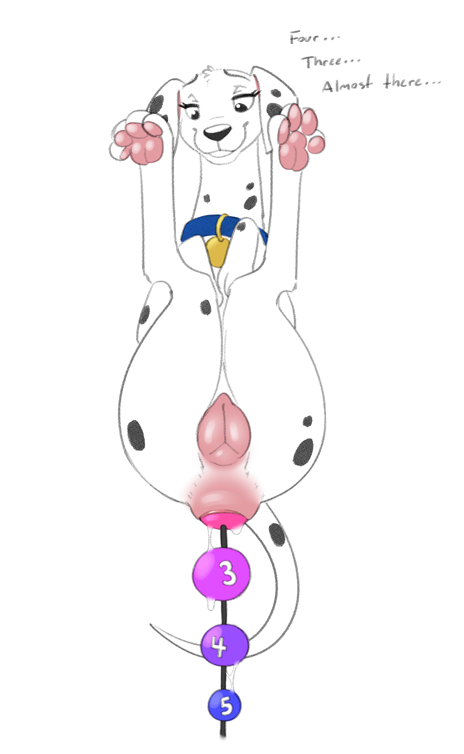 101 dalmatians, 2024, absurd res, anal, anal bead pull, anal beads, anal beads in ass, anal sex, animal genitalia, animal pussy, anus, canid, canine, canine genitalia, canine pussy, canis, dalmatian, disney, domestic dog, english text, female, feral, feral only, genitals, halbean, hi res, holidays, mammal, new year, object in ass, penetration, perdita, pussy, sex toy, sex toy in ass, sex toy insertion, solo, text