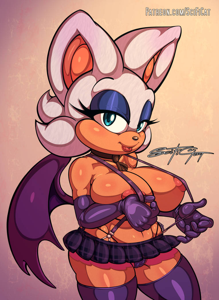 1girls armwear bat big_breasts breasts bust busty curvaceous curves curvy curvy_female curvy_figure female female_only hourglass_figure large_breasts legs legwear looking_at_viewer membranous_wings mostly_nude rouge_the_bat scificat solo sonic_(series) sonic_the_hedgehog_(series) thick_legs thick_thighs thighs waist white_skin wide_hips wings