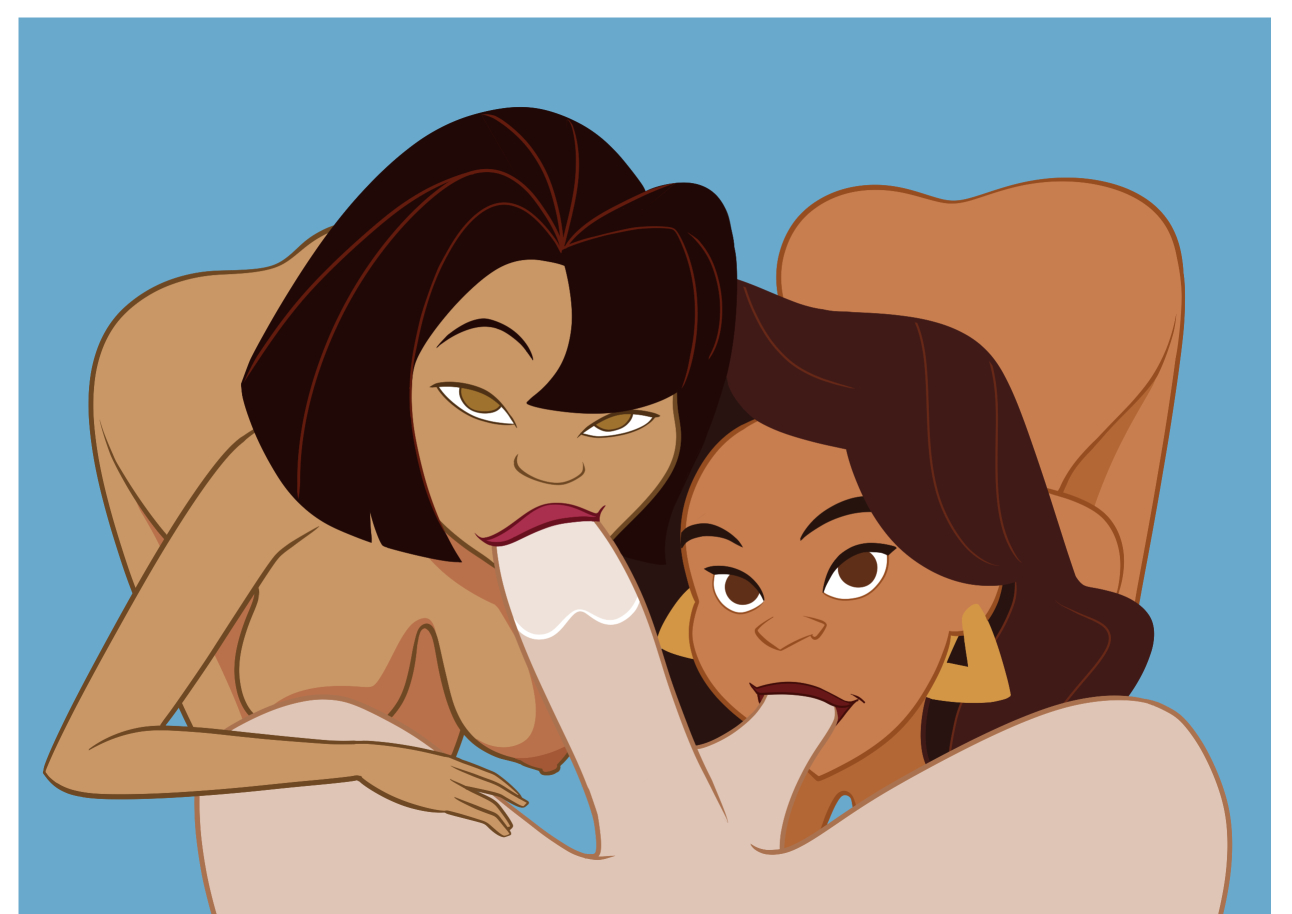 2girls, balls, balls sucking, ballsack, big penis, blowjob, brown hair, cheating, cheating wife, collaborative fellatio, dark skin, dark-skinned female, disney, disney channel, faceless male, fellatio, female, interracial, latina, light skin, light-skinned male, looking at viewer, looking pleasured, male, multiple females, multiple girls, nude, nude female, nude male, oral, pale skin, pale-skinned male, partial male, penis, saliva, saliva on penis, sunset boulevardez, tagme, teamwork, testicles, the proud family, thick penis, toon disney, trudy proud, unknown artist