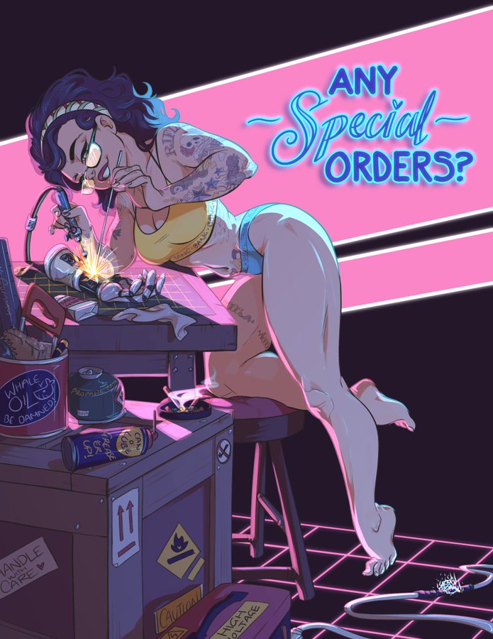 1girls, biting lip, bra, capcom, devil may cry, devil may cry (series), devil may cry 5, female, female only, glasses, nicoletta goldstein, panties, solo, solo female, tattoo