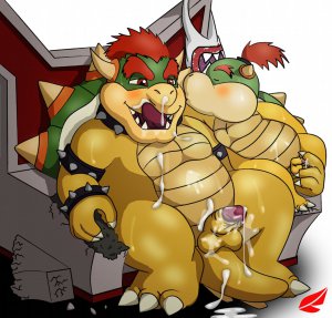 2boys after_sex blush bowser bowser_jr. bukkake flaccid gay green_shell horns incest kissing koopa lowres male male_only mario_(series) nintendo penis red_feather_(artist) shell spiky_shell super_mario_bros. tagme testicles tongue