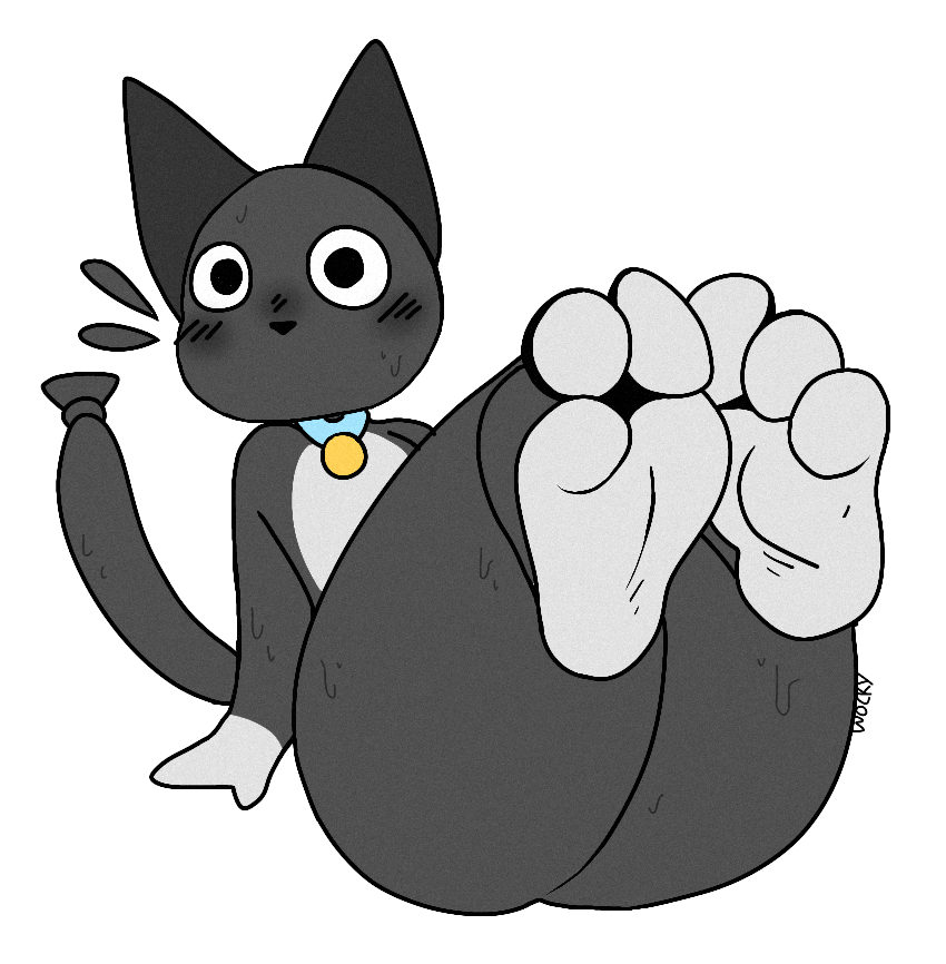 anthro artist_request black_body doodle_world feet feet_in_camera foot_fetish furry louis_(doodle_world) roblox roblox_game solo solo_focus source_request tagme