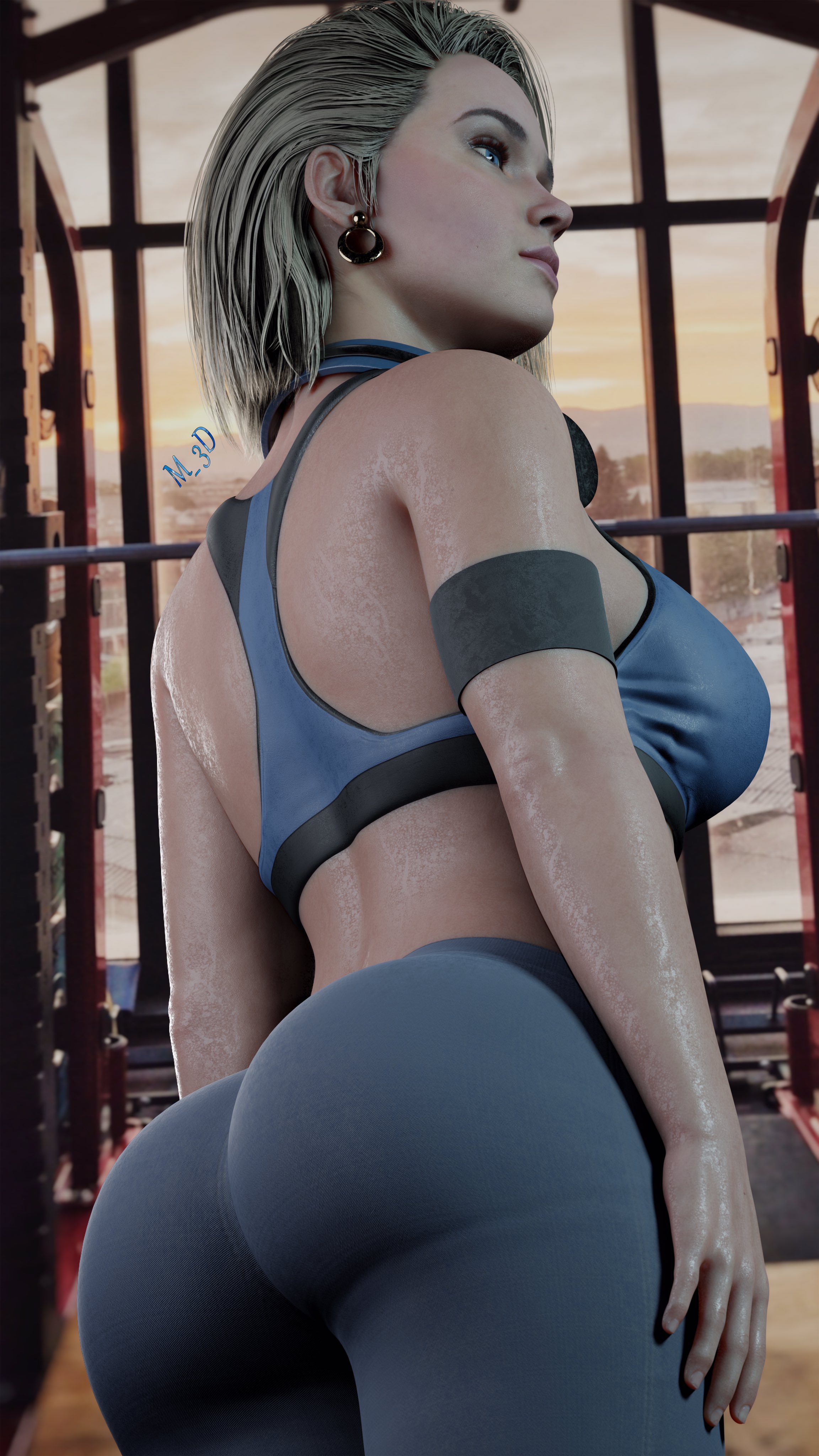 1girls, 3d, 3d (artwork), alternate version available, ass, big ass, big breasts, big butt, blender, blender (software), blonde, blonde hair, blue eyes, breasts, bubble butt, busty, curvy, cute, dc, dc comics, female, female only, hourglass figure, huge breasts, injustice 2, kara danvers, kara zor-el, kara zor-l, karen starr, large breasts, leggings, medium hair, mothana 3d, power girl, power girl (injustice), seductive look, sensual, solo, sports bra, sportswear, supergirl, supergirl (injustice), superman (series), thick, thick ass, thick thighs, tight clothing, wide hips