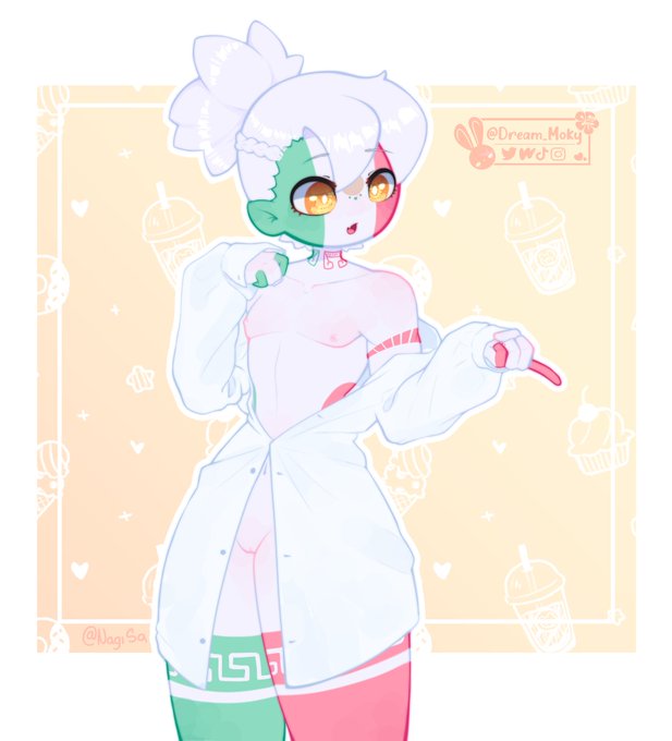 1cuntboy, countryhumans, cuntboy, cuntboy only, dream moky, femboy, hourglass figure, intersex, male, mexico (countryhumans), partially clothed, pussy, solo, tagme, white hair