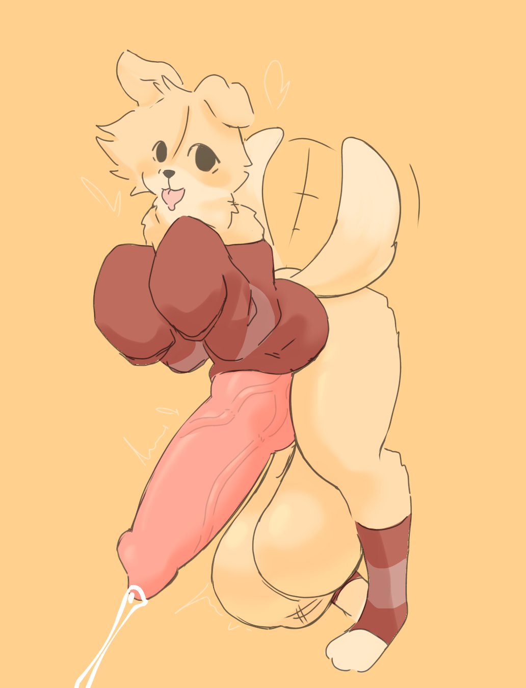 alex (horniicat), anthro, balls, canid, canine, canine penis, canis, domestic dog, femboy, horniicat, huge balls, huge penis, hyper femboy, hyper penis, knot, male, penis, precum, solo male