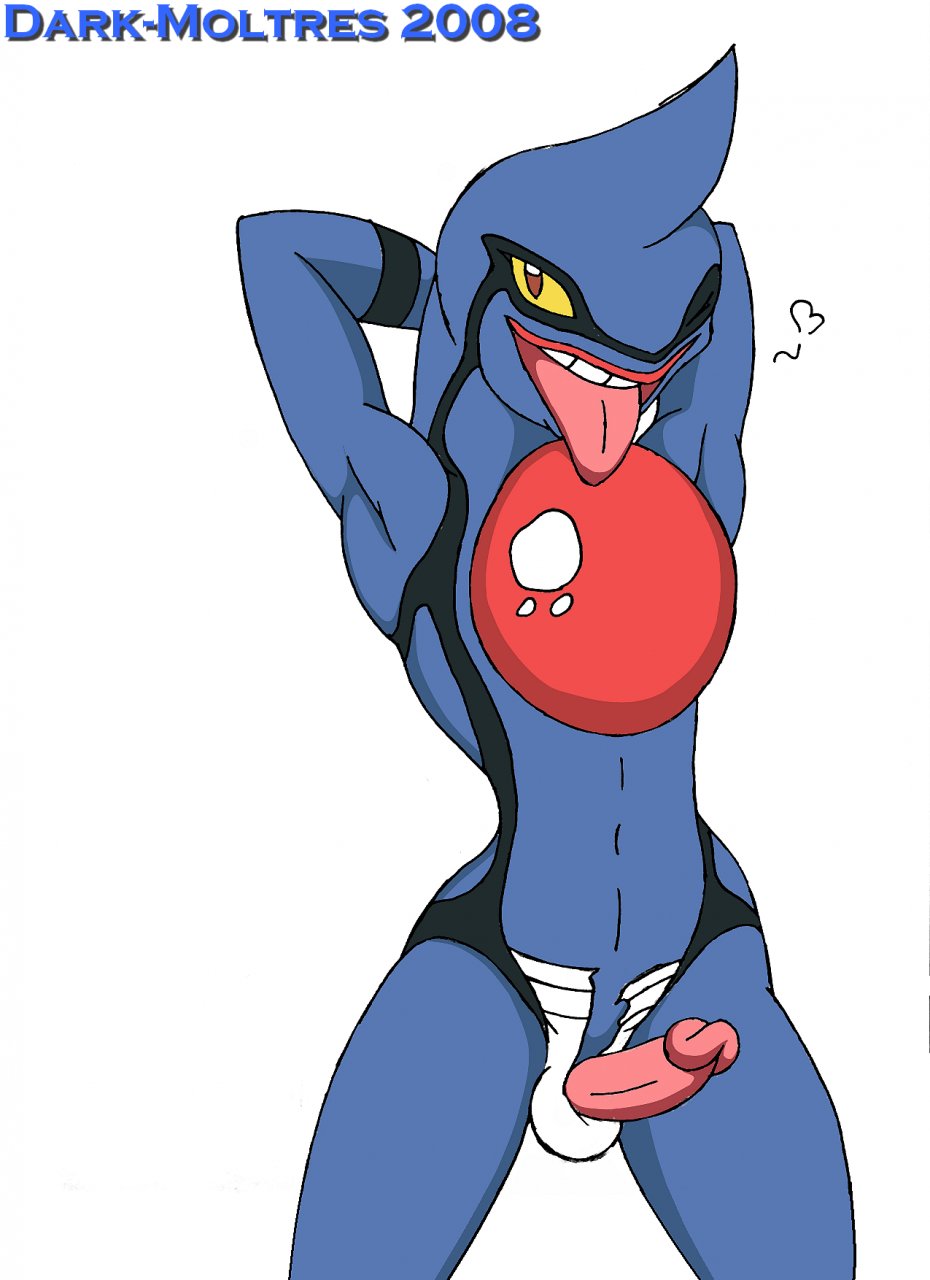 00s 2008 anthro blue_skin colored dark-moltres front_view male male_only nude penis pokemon pokemon_(species) solo standing tagme tongue toxicroak wink