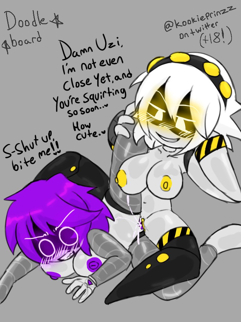 2girls blush drone female lesbian_sex murder_drones robot robot_girl scissoring sex tagme uzi_(murder_drones) v_(murder_drones) vuzi