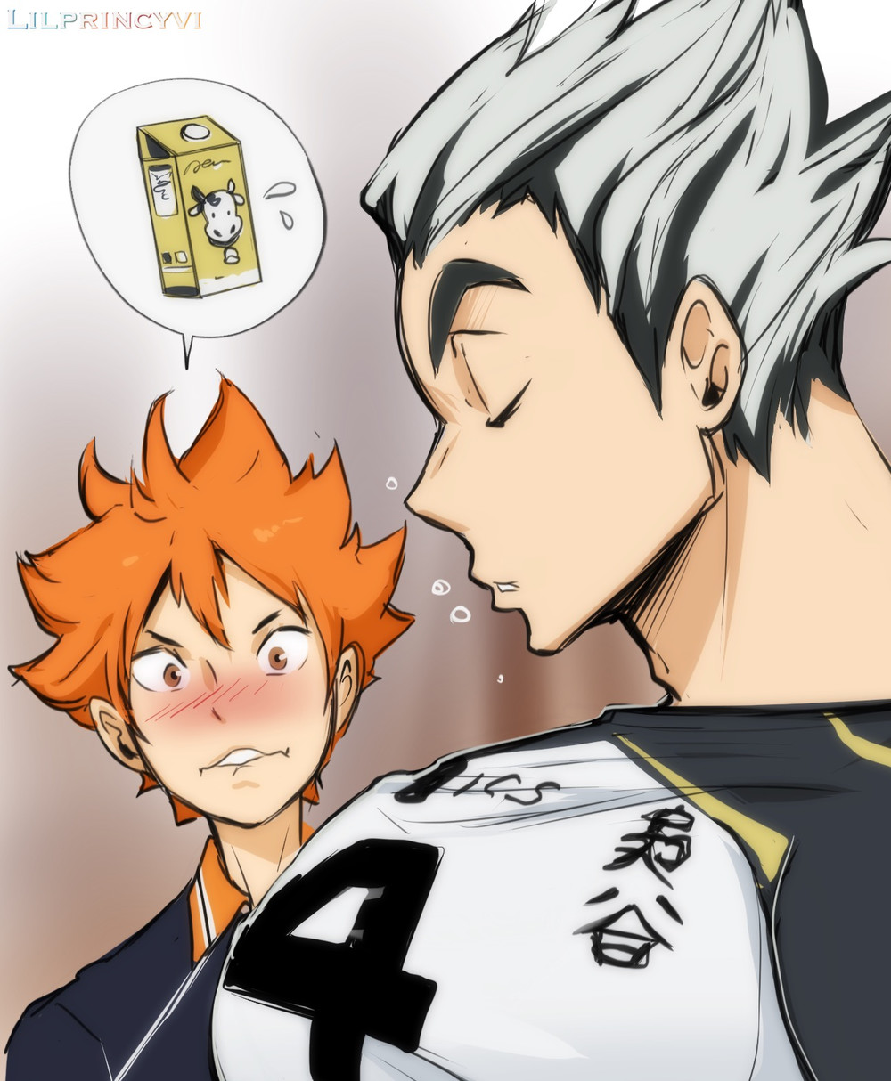 big_pecs biting_lip blush bokuto_koutarou gay grey_hair haikyuu!! horny lilprincyvi lip_bite male male_only orange_eyes orange_hair shoyo_hinata sleepy sports_uniform sportswear