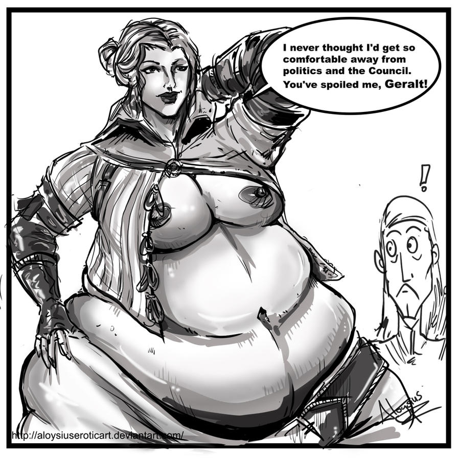 aloysius bbw big_belly breasts fat female nipples obese overweight ssbbw the_witcher_(series) triss_merigold