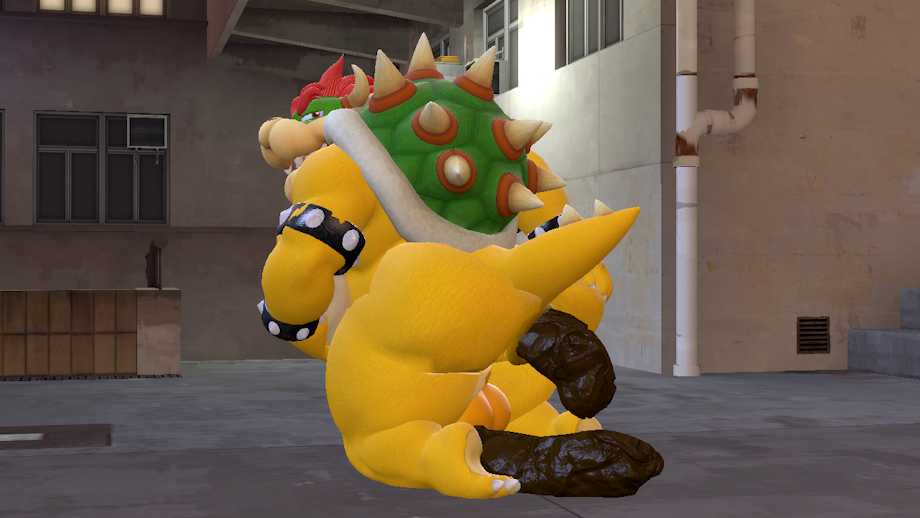 1boy 3d_(artwork) anthro anus ass backsack balls big_butt digital_media_(artwork) dragon feces genitals hand_on_butt kneeling koopa looking_back male male_only mario_(series) nintendo penis pooping pooping_on_floor public public_exposure public_nudity raised_tail rear_view reptile scalie scat smelly smile solo solo_male source_filmmaker spread_anus spreading tecbuttlovefa turtle video_games