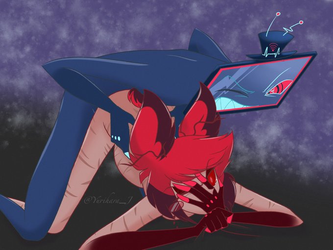 alastor (hazbin hotel), anal, hazbin hotel, male, male only, smooth skin, tv, vox (hazbin hotel), yurihara j